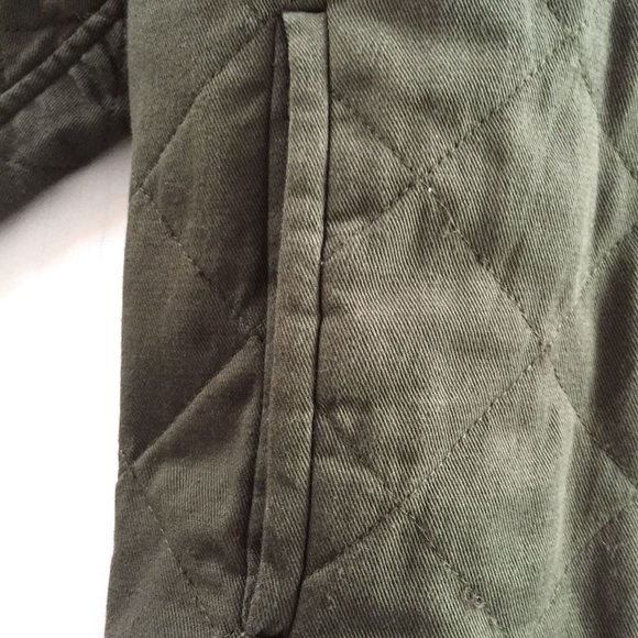 Olive Quilted Jacket - Picture 4 of 8